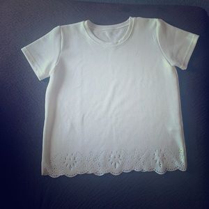 NWOT Korean Elegant Floral Design Top XS/S